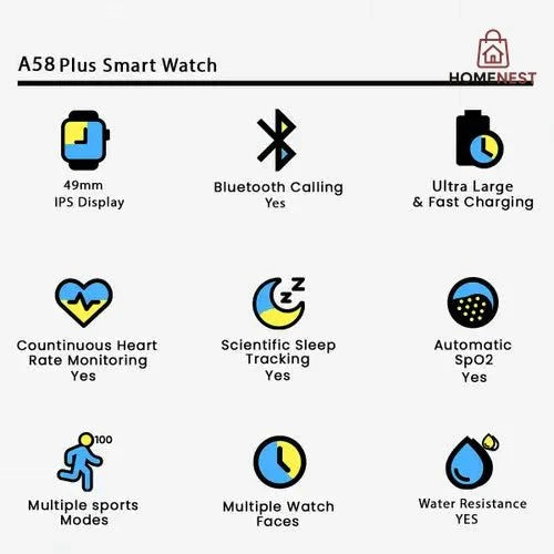 A58 Plus Smart Watch