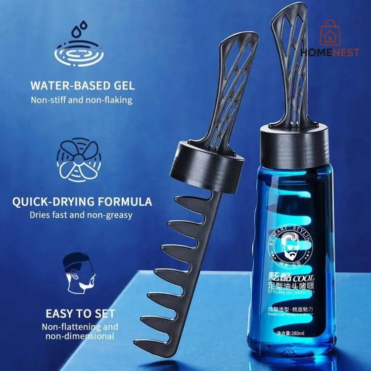 Veze Styling Head Oil Gel 2-In-1 Hair Styling With Comb