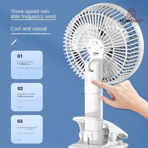 2 in 1 Reachargeable and Portable Table and Hand Fan