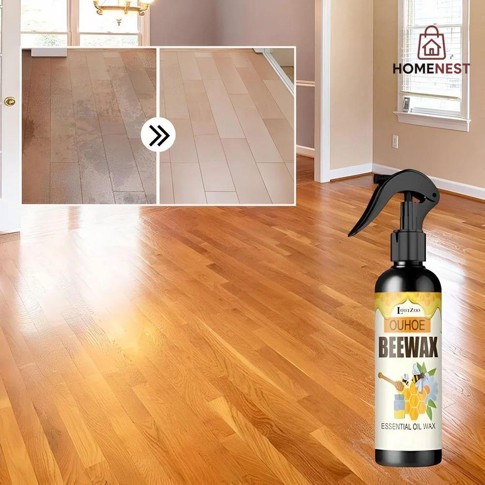 Bee wax furniture polish in easy spray bottle