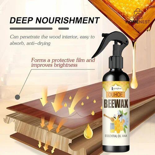 Bee wax furniture polish in easy spray bottle