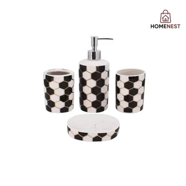 Ceramic modern luxury Bathroom Accessories Set of 4