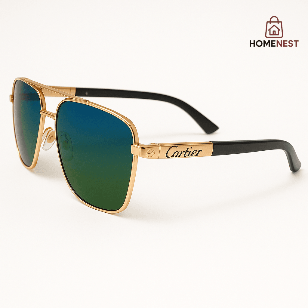 Stylish Gold Aviators Sunglasses