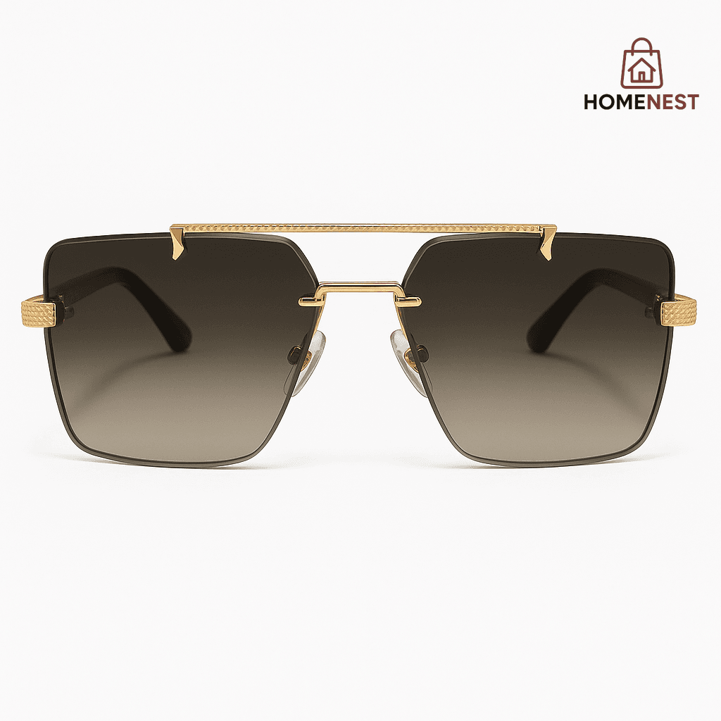 Gold Frame Gradient Lens Sunglasses