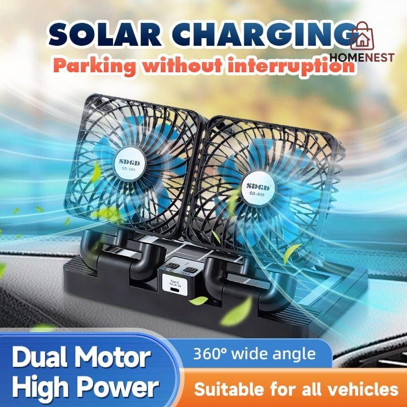 Dual Head Solar Fan