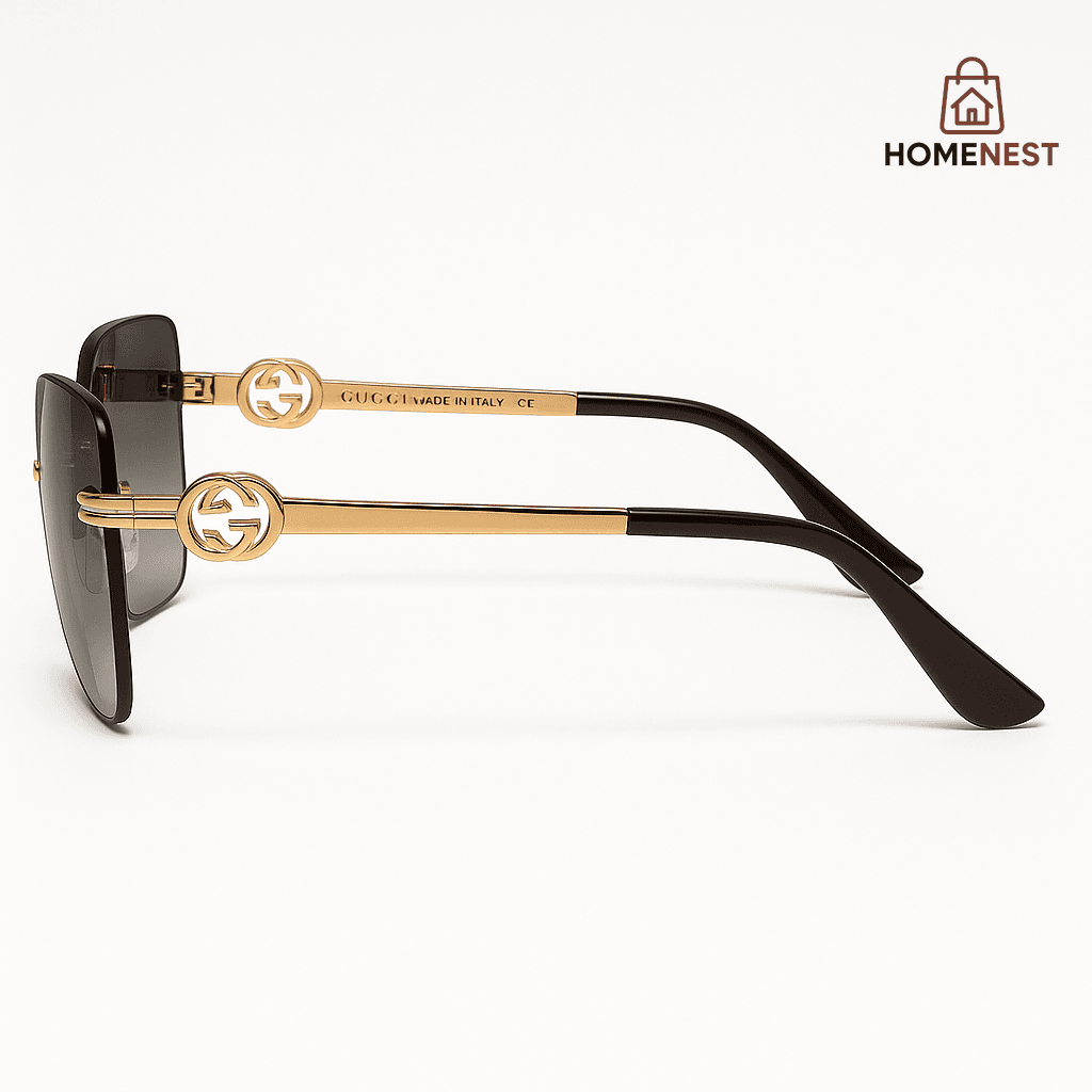 Gold Frame Gradient Sunglasses