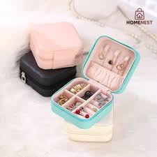 Portable Jewelry Storage box | Leather Jewelry box