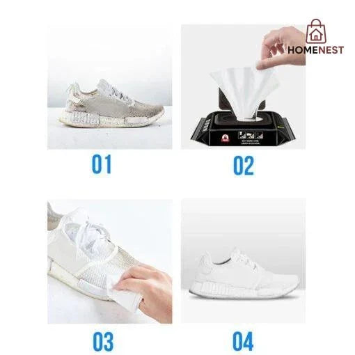 Instant Shoe Cleaning Wipes - 50 Wipes/Pack