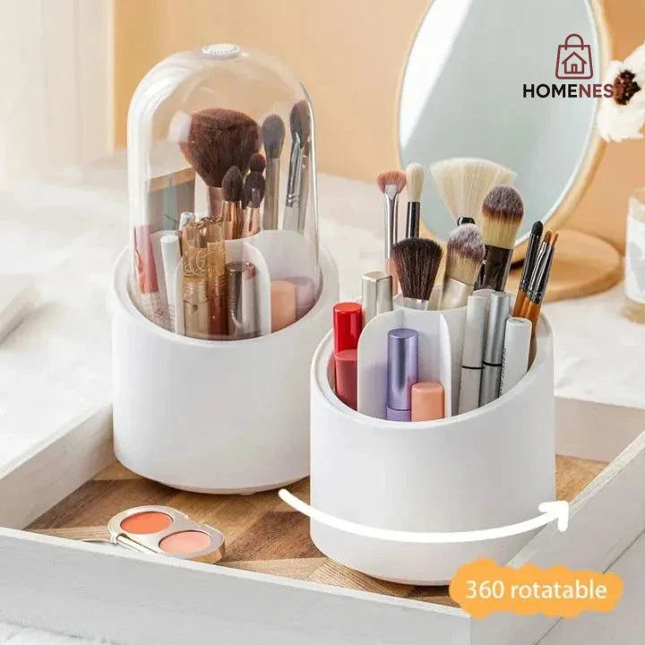 360 degree rotating makeup brush holder
