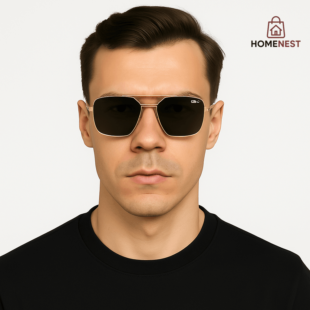 Gold Frame Aviators –Sunglasses