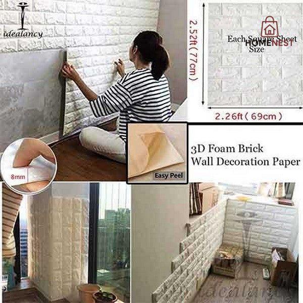 3D WHITE BRICK SHEET