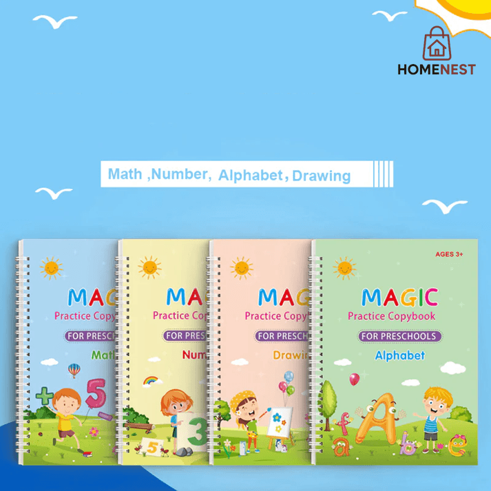 Magic Practice Book for Children -( Pack of 4 )