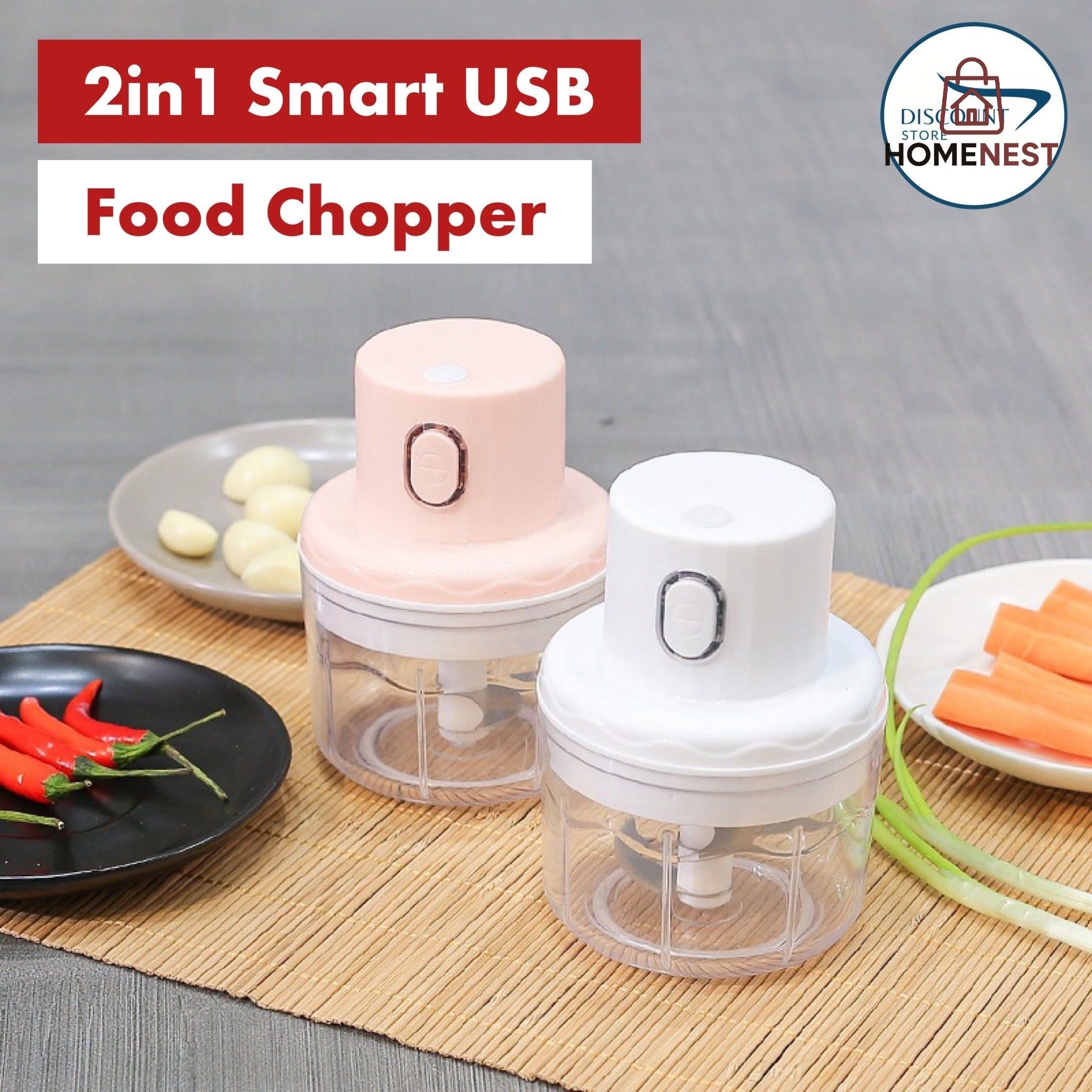 Rechargeable Electric Bowl Food Chopper (250ML)