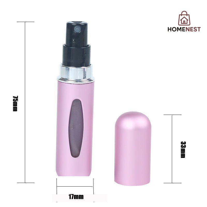 Pack of 5 Portable Mini Refillable Perfume Bottle With Spray.