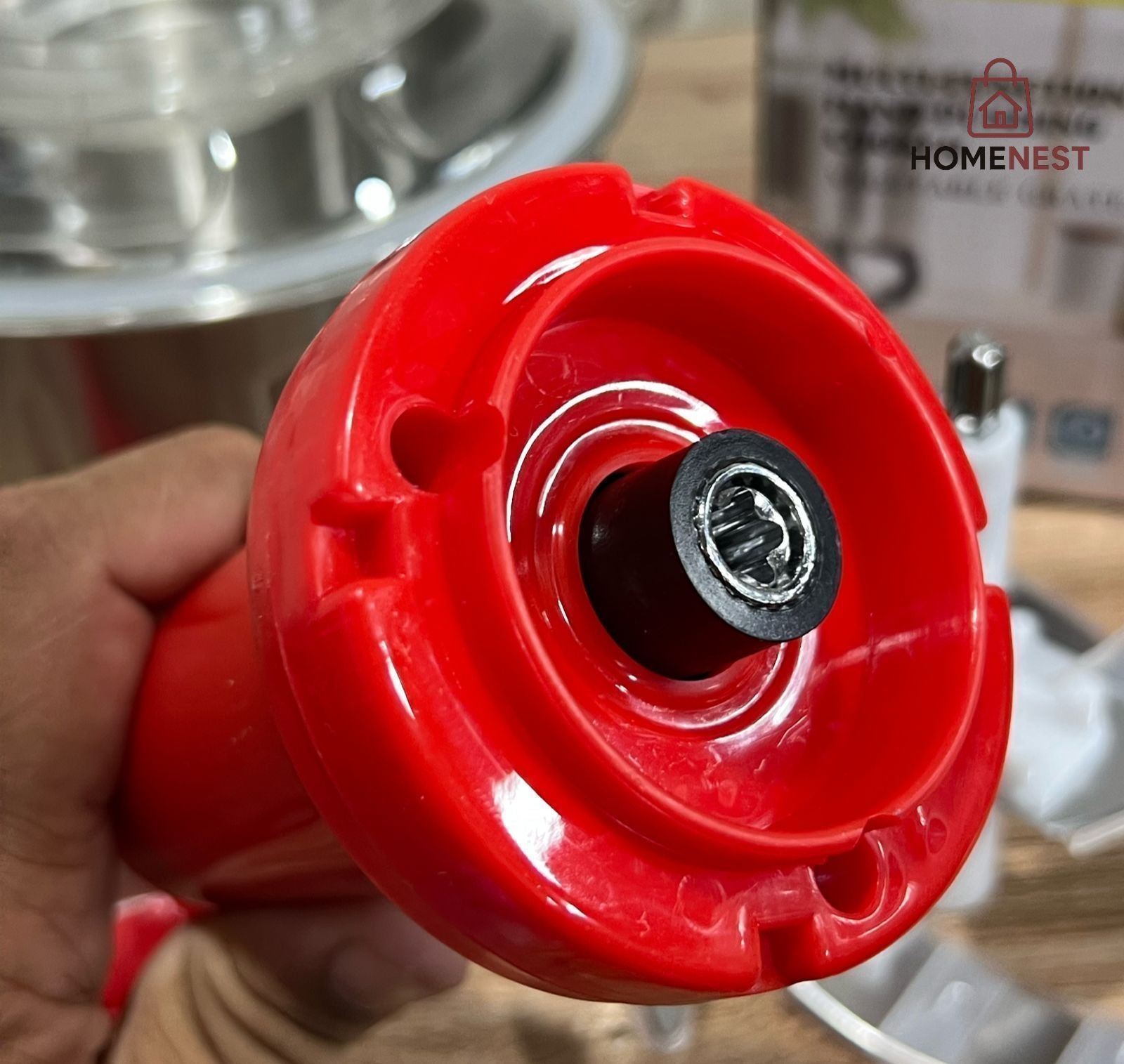 2.0Litre 4 Blades "Premium Quality" Meat and Vegetable Push Chopper with Stainless Steel Bowl