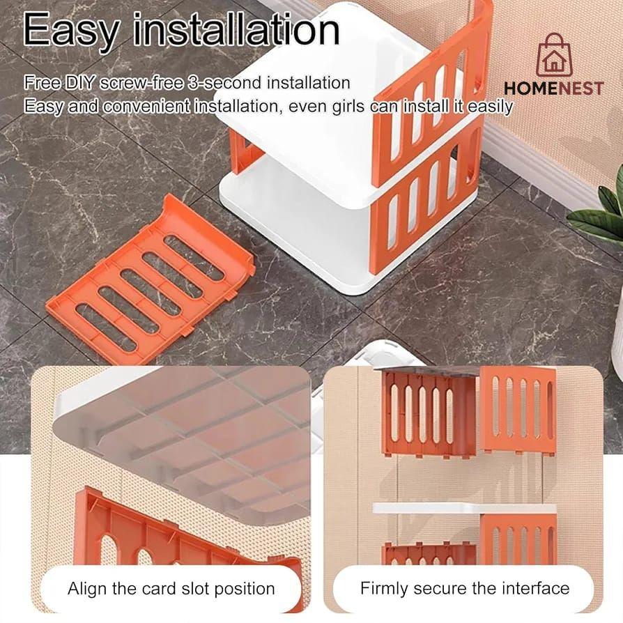 Multi-Tier Stackable Shoe Rack Organizer - Modern 5-Tier Shoe Storage Unit - Easy Assembly & Durable Design
