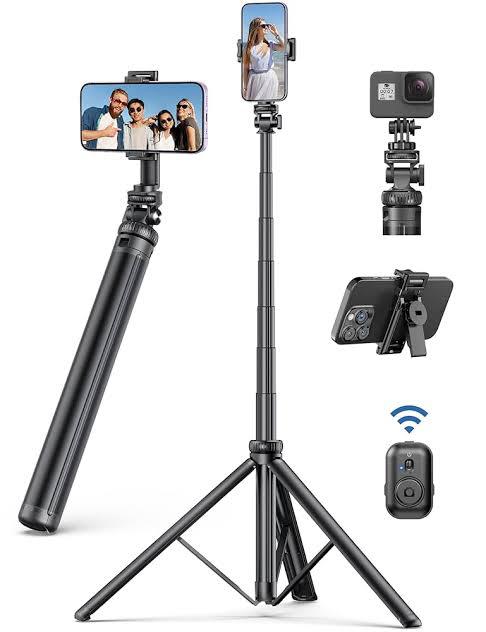 LISEN 67 Selfie Stick & Tripod for All  IPONE & Android All in One 360 Rotation Cell Phone Tripod Stand with Remote for Vlogging/TikTok/Photo,