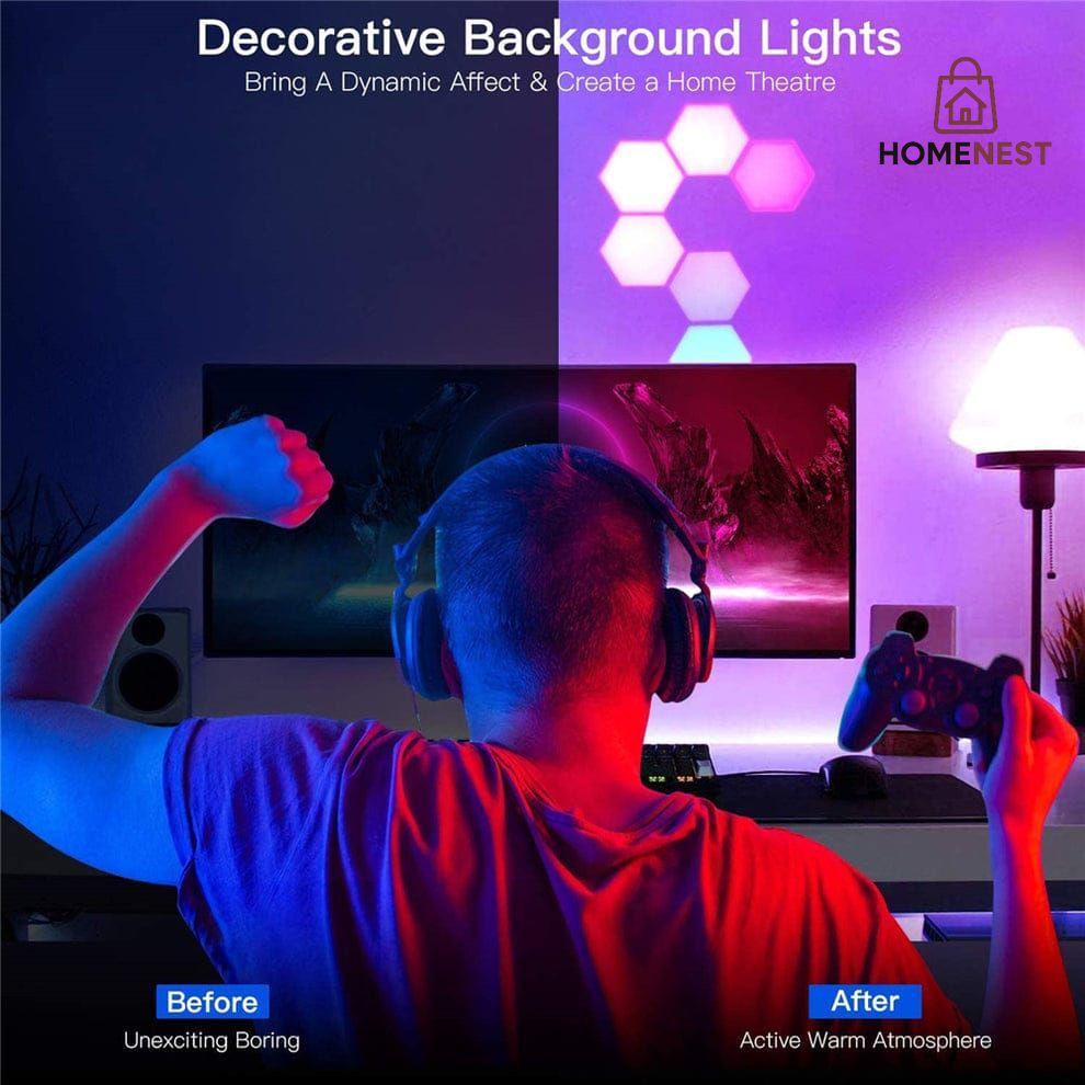 LED Quantum Lamp 🔷 Hexagonal Touch Sensor Light ✨