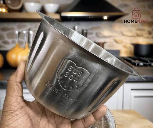 2.0Litre 4 Blades "Premium Quality" Meat and Vegetable Push Chopper with Stainless Steel Bowl