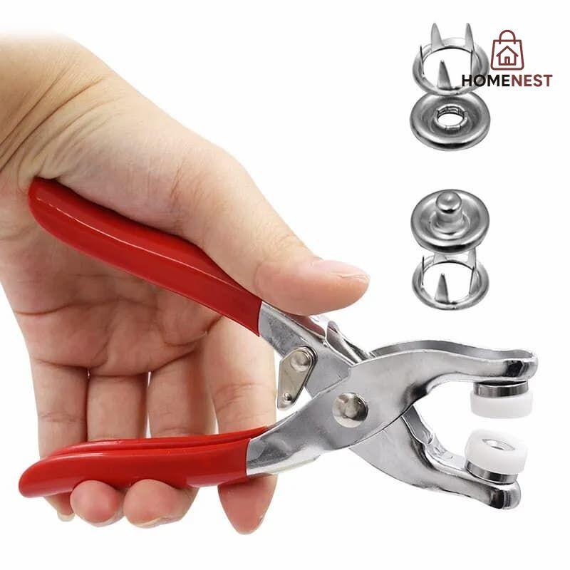 Metel Hand Plier Button Press Tool With 25 Buttons