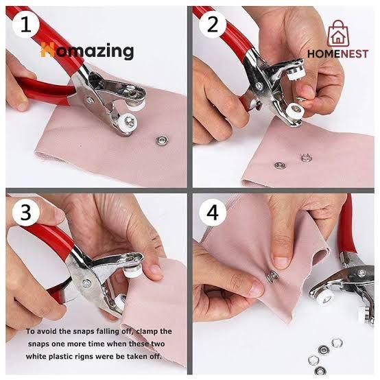 Metel Hand Plier Button Press Tool With 25 Buttons