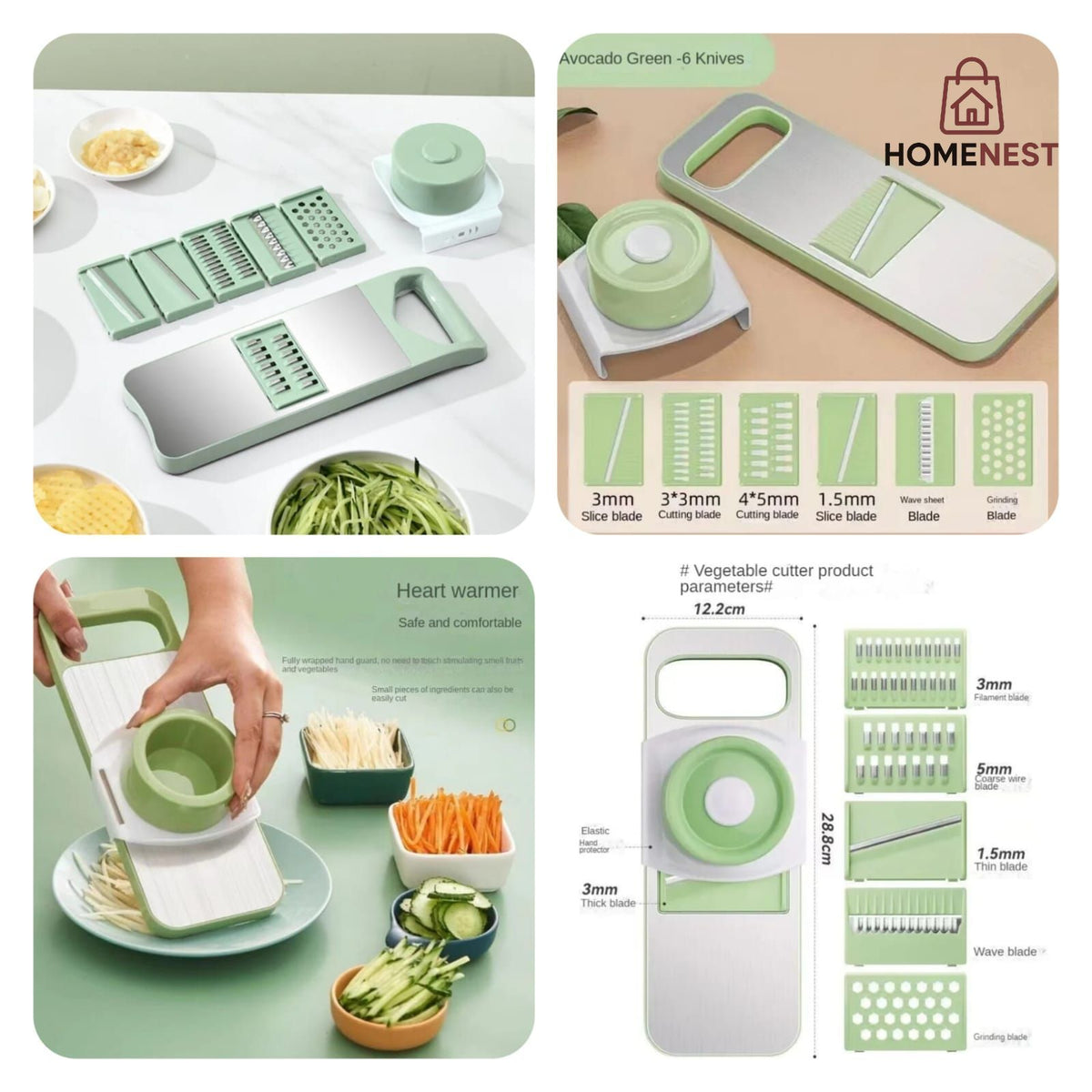 Slicer for Kitchen 5 in 1 Foldable Vegetable Slicer