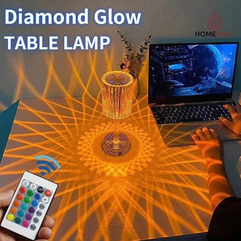 Luxury Crystal Glass Lamp