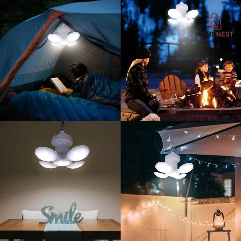 Solar LED Camping Light USB Rechargeable Bulb