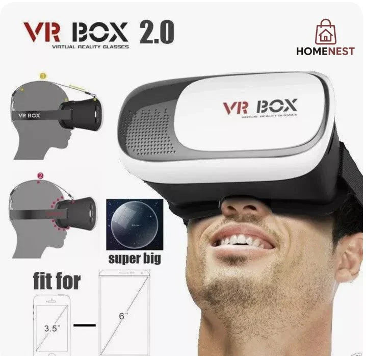 Virtual Reality 2nd Gen VR Box 3D Glasses Android Iphone