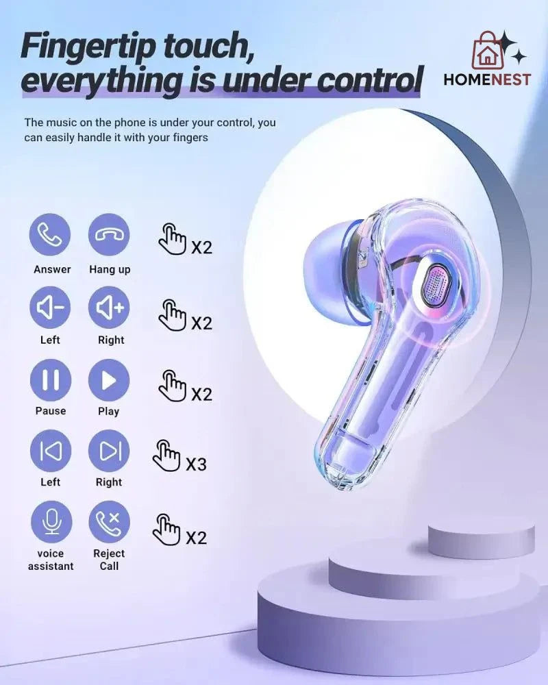 Air 39 Transparent Wireless Gaming Earbuds