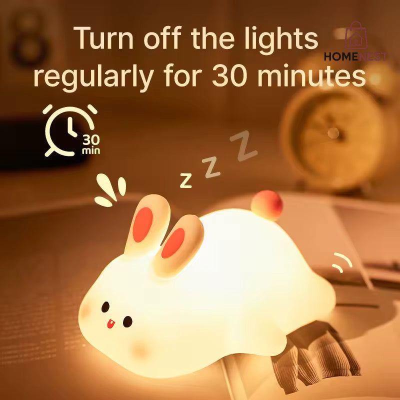 Cute Rabbit Desk Lamp Soft Night Light