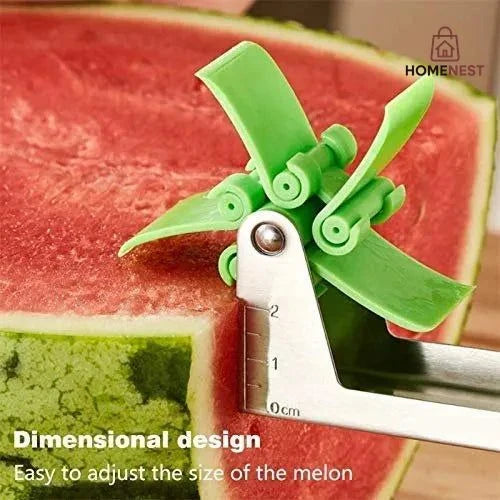 Multi Color Stainless Steel Watermelon Cutter Fruit Green Slicer,